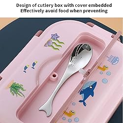 LIZEALUCKY Lunch Box, Bento Boxes, 3 Compartment