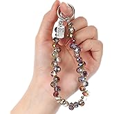 Quilax Sparkling Crystal Beaded Phone Wrist Strap for Phone Case, Cell Phones Lanyard Keychain Wristlet PhoneChain PhoneCharm Short CellPhone Lanyards Crystals Style