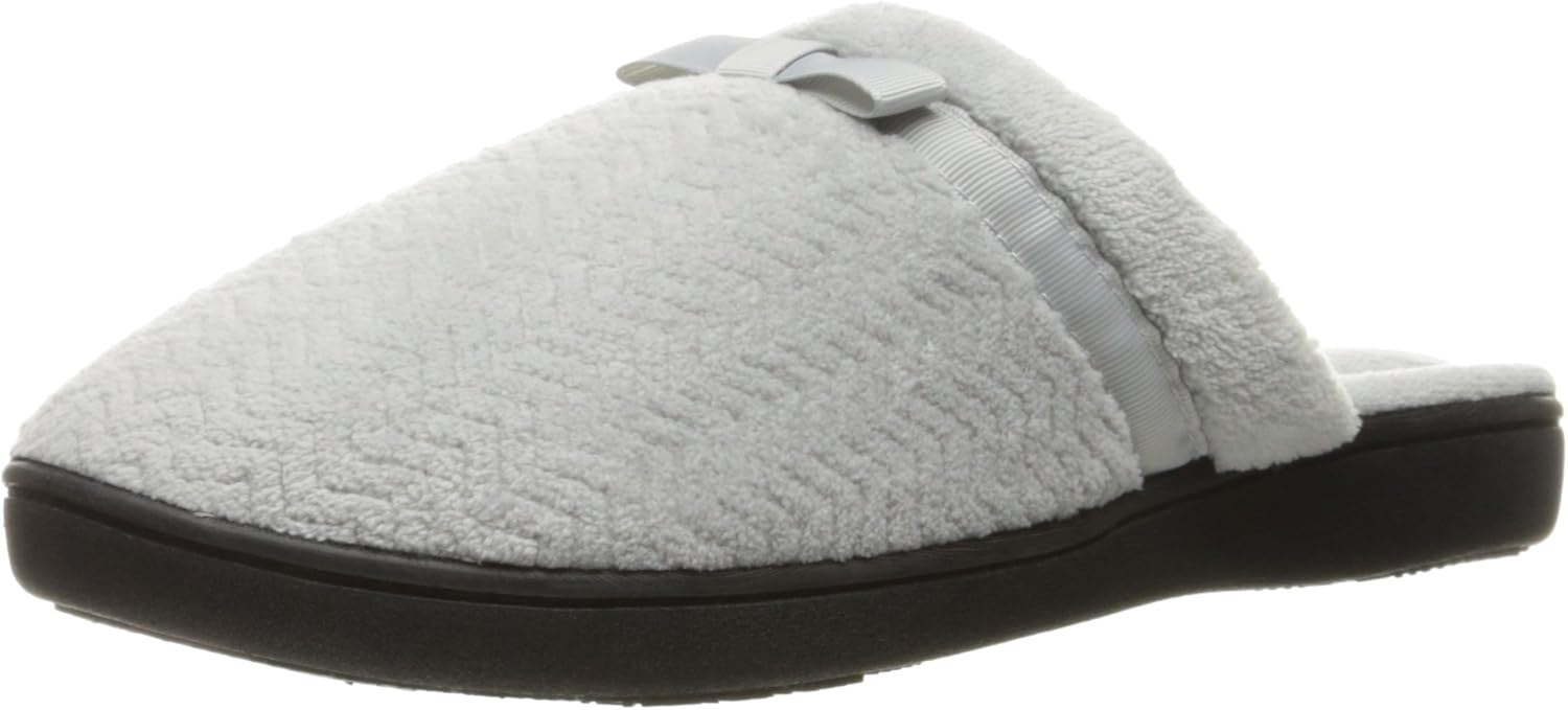 Isotoner Womens Women's Chevron Slip on Clog Slippers with Moisture