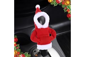 TIESOME Christmas Hoodie Car Gear Shift Cover, Red Xmas Auto Shift Knob Decor Funny Shifter Protector Universal Interior Car Accessories