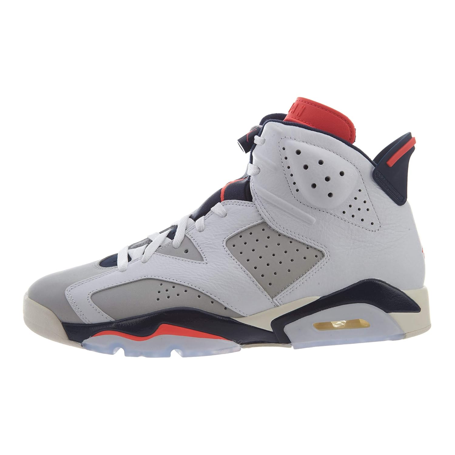 Amazon.com | Nike Jordan Retro 6 - Men's (9, White/Infrared 23/Neutral Grey/White/Sail 
