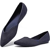 Frank Mully Womens Flat Shoes Classic Pointed Toe Flats Knitted Dress Shoes Soft Flats for Woman Comfortable Dressy