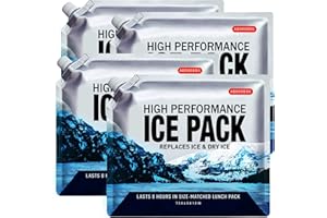 ABOXOBOG Reusable Ice Packs for Coolers Long Lasting Gel Freezer Packs for Cooler Bag Backpacks, Lunch Box, Cooler Bag, Keeps Food Cold Fresh (Small Set of 4)