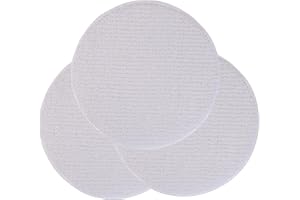 Quopid 3PK 19inch Commercial Grade Synthetic Carpet Bonnet, Quality Chemical Low-Profile Floor Scrubber Pads, Carpet Scrubber Brush Buffing Pad Mounts to Any Traditional Pad Driver