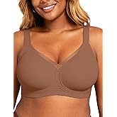 OEAK Womens Wireless Bras V Mesh Comfortable Bralette Supportive Tshirt Bra No Underwire Seamless Push Up Everyday Bras