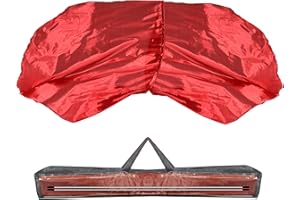 Baisdan 54"x54" Worship Flags with Carrying Bag, Praise Dance Flags for Worship, Beginner Church Dance Flags with Flexible Rods, 2 Pack, Red