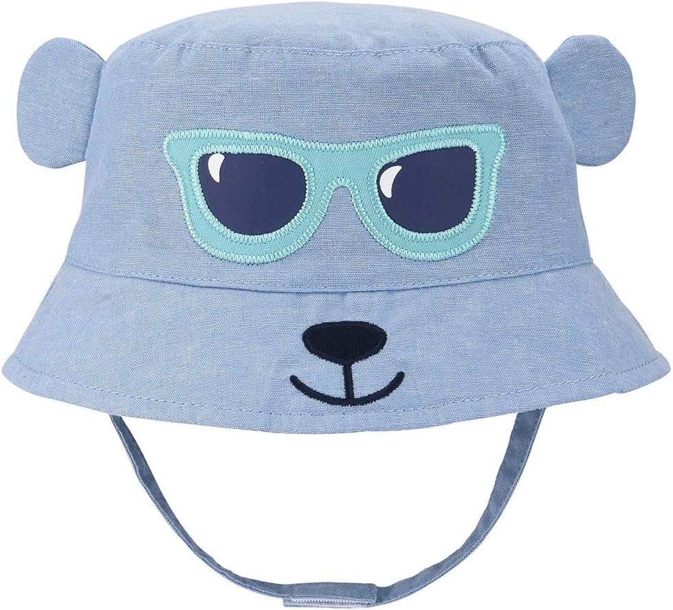 Baby Sun Hat - Toddler Kids Boys Girls Breathable Cartoon Summer Sun Protection Bucket Hat