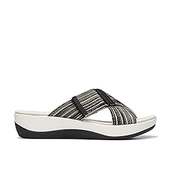 Clarks Women's Arla Wave Slide Sandal, Black