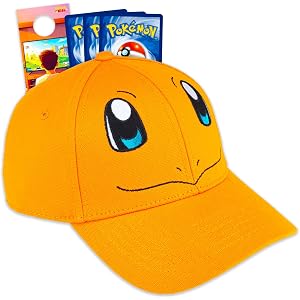Pokemon Hat for Children Bundle with Charmander Baseball Cap for Kids, Boys | Pokemon Charmander Baseball Hat for Kids Plus S