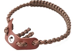 Elm Ray Archery Bow Wrist Sling 550 Paracord,Durable 100% Full Grain Leather with Strong Metal Grommet,Comfortable and Light,Fit Compound Bow Stabilizer & Recurve