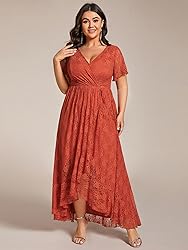 Ever-Pretty Plus Women's V Neck Ruffles Sleeves