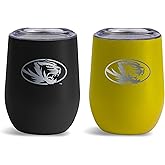 The Memory Company Officially Licensed NCAA 12oz Stemless Tumbler Set – 2-Pack Double-Wall Stainless Steel Home & Away Game Day Cups