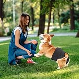 Aomig Reusable Dog Nappies Absorbent Washable Diapers Adjustable L view 2