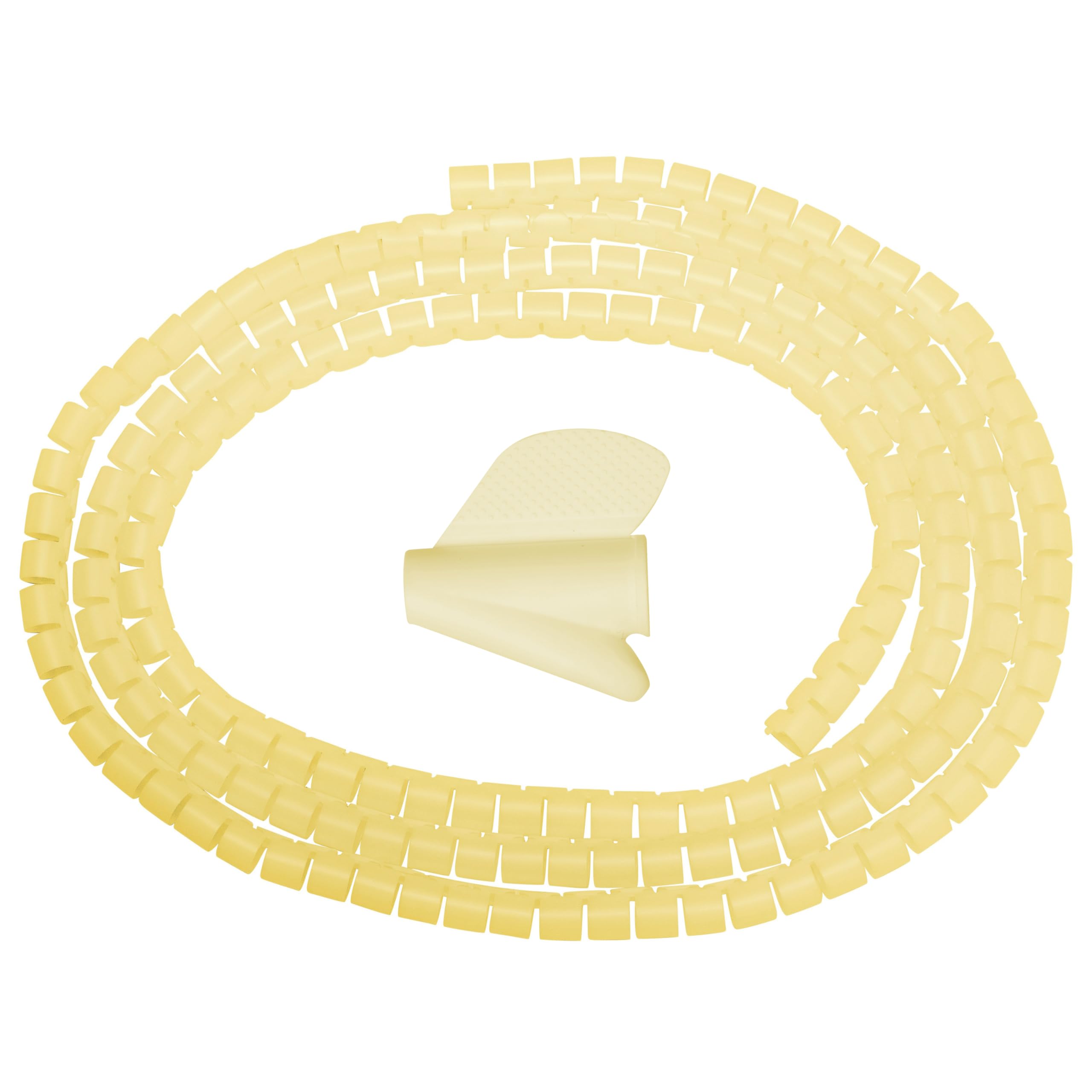 Deskit Cable Tidy Sleeve 2m – Flexible 10mm Cable Organizer for Cable Management – Durable Spiral Cable Wrap for Wire Protection – Protective Wire Wrap for a Safe & Clutter-Free Home – Yellow