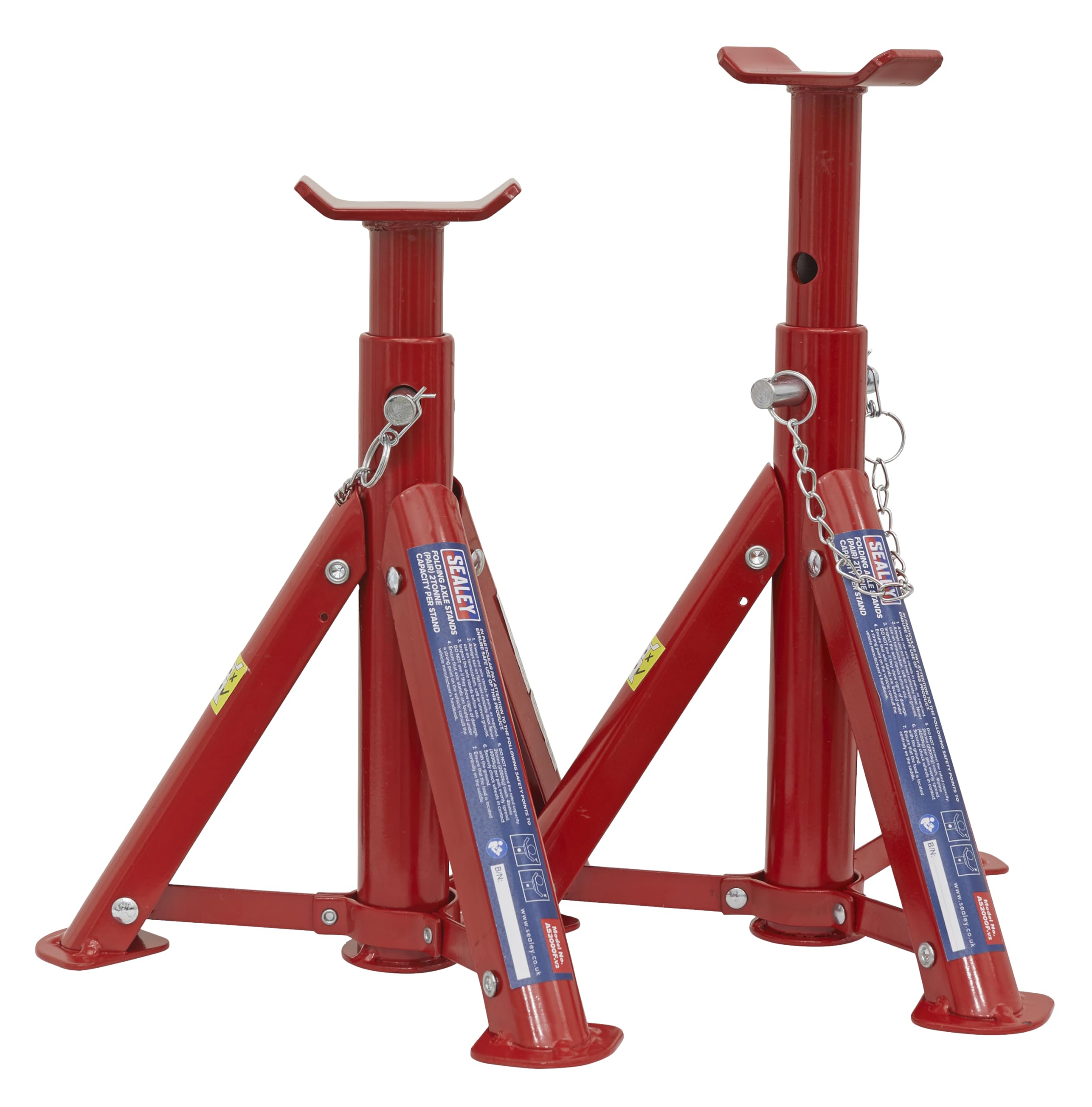Sealey As2000F Axle Stands 2Tonne Cap Per Stand 4Tonne Per Pair Tuv/Gs