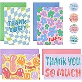 36 Pack Thank You Cards with Envelopes, 4x6 Inch Thank You Notes with Envelopes & Stickers, Cute Greeting Cards for Birthday, Wedding, Baby Shower, Graduation, Easter, Mother's Day, Teacher's Day
