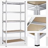 SONGMICS 5 Tier Heavy Duty Shelving Unit 875kg Garage Basement Storage Silver view 5