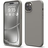 elago Compatible with iPhone 15 Plus Case, Liquid Silicone Case, Full Body Protective Cover, Shockproof, Slim Design, Anti-Scratch Soft Microfiber Lining, 6.7 inch (Medium Grey)