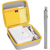 Aproca Case for KODAK Dock Plus 4x6 Photo Printer -Grey + Yellow Zipper | Comes with Shoulder Strap, Storage Portable Bag for Printer Papers Toner Cartridges and Adapter