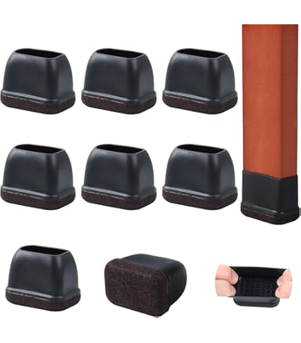 Protecteur De Pied De Chaise En Silicone Avec Coussinet En Feutre, Capuchon De Protection De Pied De Chaise Pour éviter Les Rayures Au Sol, Faible Bruit, Rond, XS, Noir - Lot De
