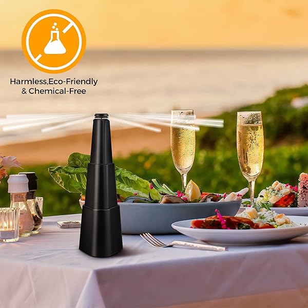 FLY FANS FOR TABLES, FLY REPELLENT FAN INDOOR OUTDOOR WITH HOLOGRAPHIC BLADES, BATTERIES POWERED FOR PICNIC, PARTY, RESTAURANT, KITCHEN, AND BBQ,4 PACK