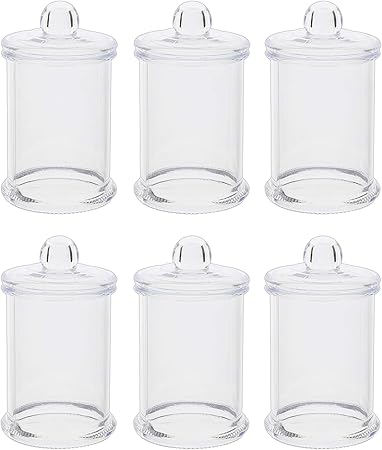 Set of 6 Mini Plastic Apothecary Jars 