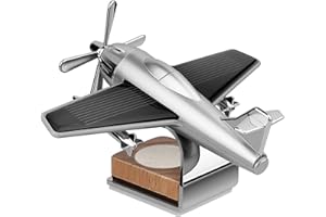 IMIKEYA Airplane Car, Solar Airplane Aromatherapy Oil Diffuser Decoration For Car Home Office Xmas New Year (Without Perfume)
