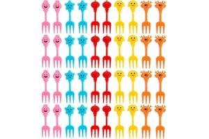 WXOIEOD 40 Pieces Animal Food Picks for Lunchbox, Mini Fun Fruit Picks, Lunch Picks for Bento Box, Cute Reusable Toothpicks Forks for Picky Eaters, BPA-Free