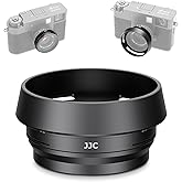 Metal X Half Lens Hood Protector with 37mm Filter Adapter Ring for Fujifilm Fuji X Half XHalf Digital Camera, Aluminum Alloy Xhalf Sun Shade Protector, Block Stray Light (No Filter Included) - Dgray