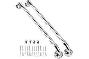 2 Pack 40 Inch Shower Grab Bar, iMomwee SUS304 Stainless Steel Bathroom Grab Bar Handle, Bathroom Shower Balance Bar,Safety Hand Rail Support,Handicap Elderly Senior Assist Bath Handle(1.25" Diameter)