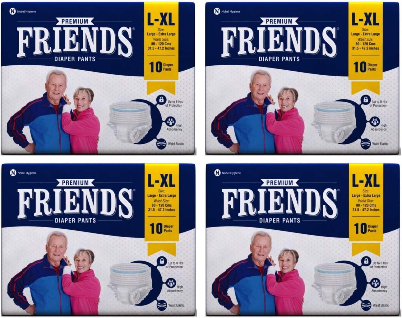 Nobel Hygiene Ltd Friends Protective Pull Ups - 40 Count (Pack of 4)
