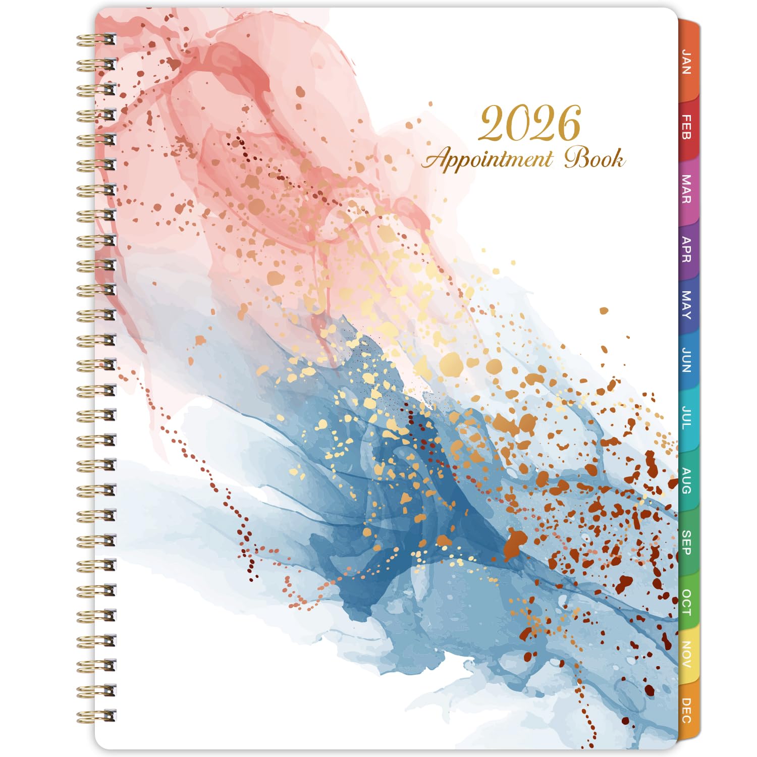 Photo 1 of 2026 Appointment Book - 2026 Daily Planner, Jan. 2026 - Dec. 2026, 8.5'' x 11'' Hourly Planner 2026, 12-Month Weekly Appointment Book from, Appointment Calendar Planner With Tabs, Flexible Cover