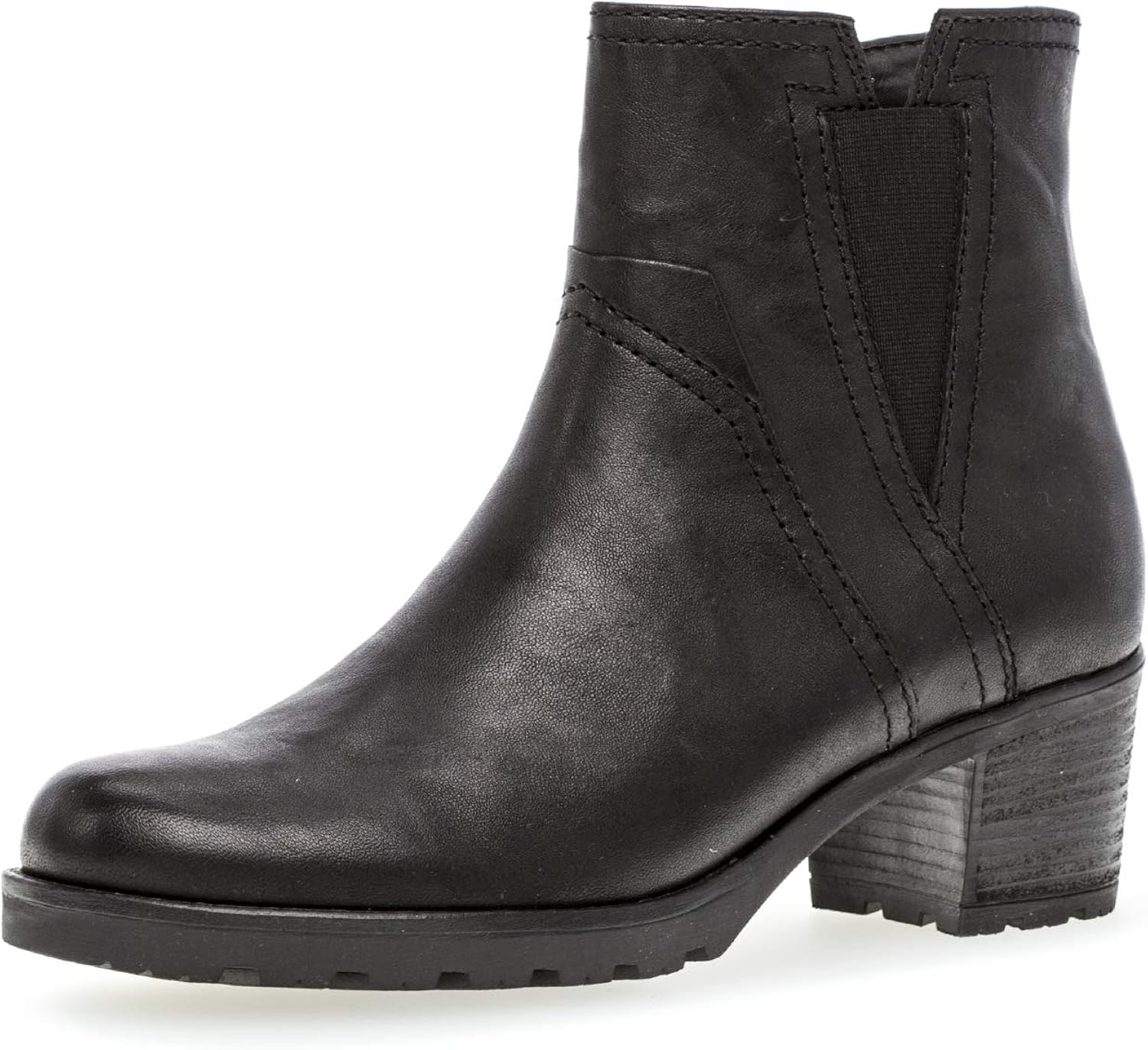 Bottines Femme Gabor En Cuir Noir - Taille 36 - Style Bottillon