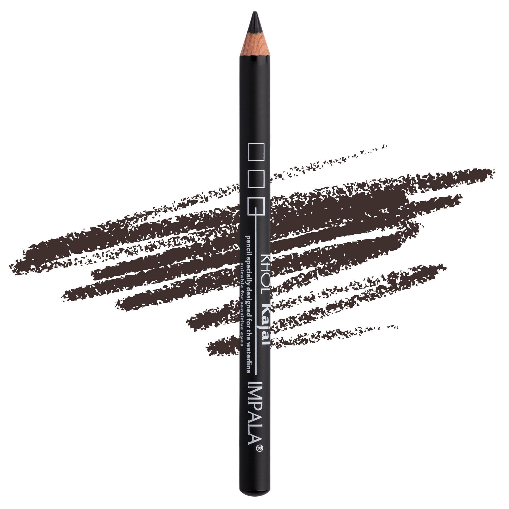 IMPALA - Waterproof Khol Eyeliner I Pencil Color 82 Brown | Eye Liner | Perfect Line, Intense Look | Water-Resistant and Long-Lasting Eyeliner | Soft and Creamy Formula | Eye Makeup