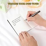Thinp His and Hers Wedding Vow Books with Gold Foil - Black & White view 3
