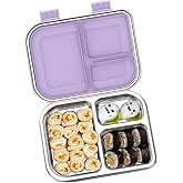 TOURPOR Stainless Steel Bento Box for Kids 1000ml - 3 Compartment Lunch Box for Adults, Leakproof Food Container, BPA-Free Metal Lunch Box with Silicone Seal, Eco-Friendly/Dishwasher Safe (Green)