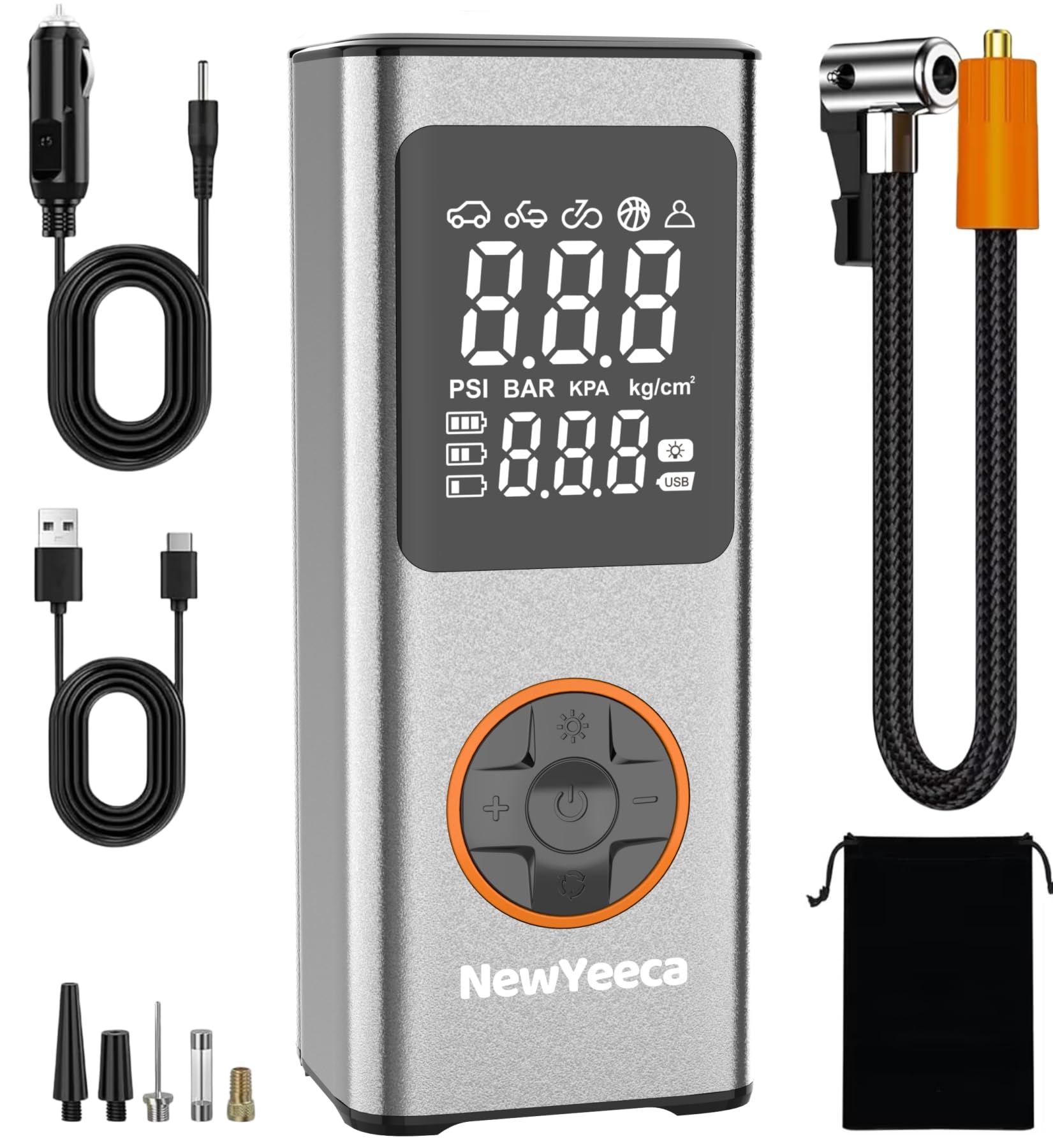 Photo 1 of Cordless Tire Inflator Portable Electric Air Compressor, Tire Inflator Air Pump, 150 PSI Tire Pump Gauge with Digital Tire Pressure Detection for Car Tires/Motorcycle Tires/Bicycle Tires/Balls