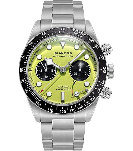 Amazon.com: Sugess Seagull ST1907 Panda 41mm Green Power Indicator