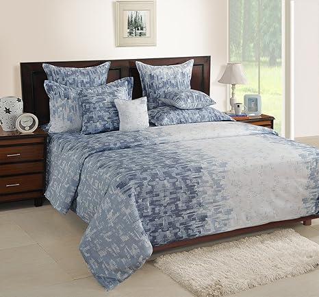 Swayam Turquoise Colour Extra Large Bed Sheet With Pillow Covers