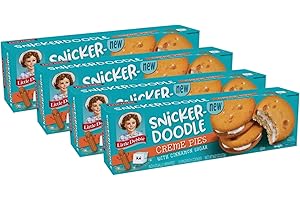 Little Debbie Snickerdoodle Creme Pies with Cinnamon Sugar - Pack of 4 Boxes with 8 Pies Each - 32 Total Cookie Pies, 8 Count (Pack of 4), 9.57 ounces, 1