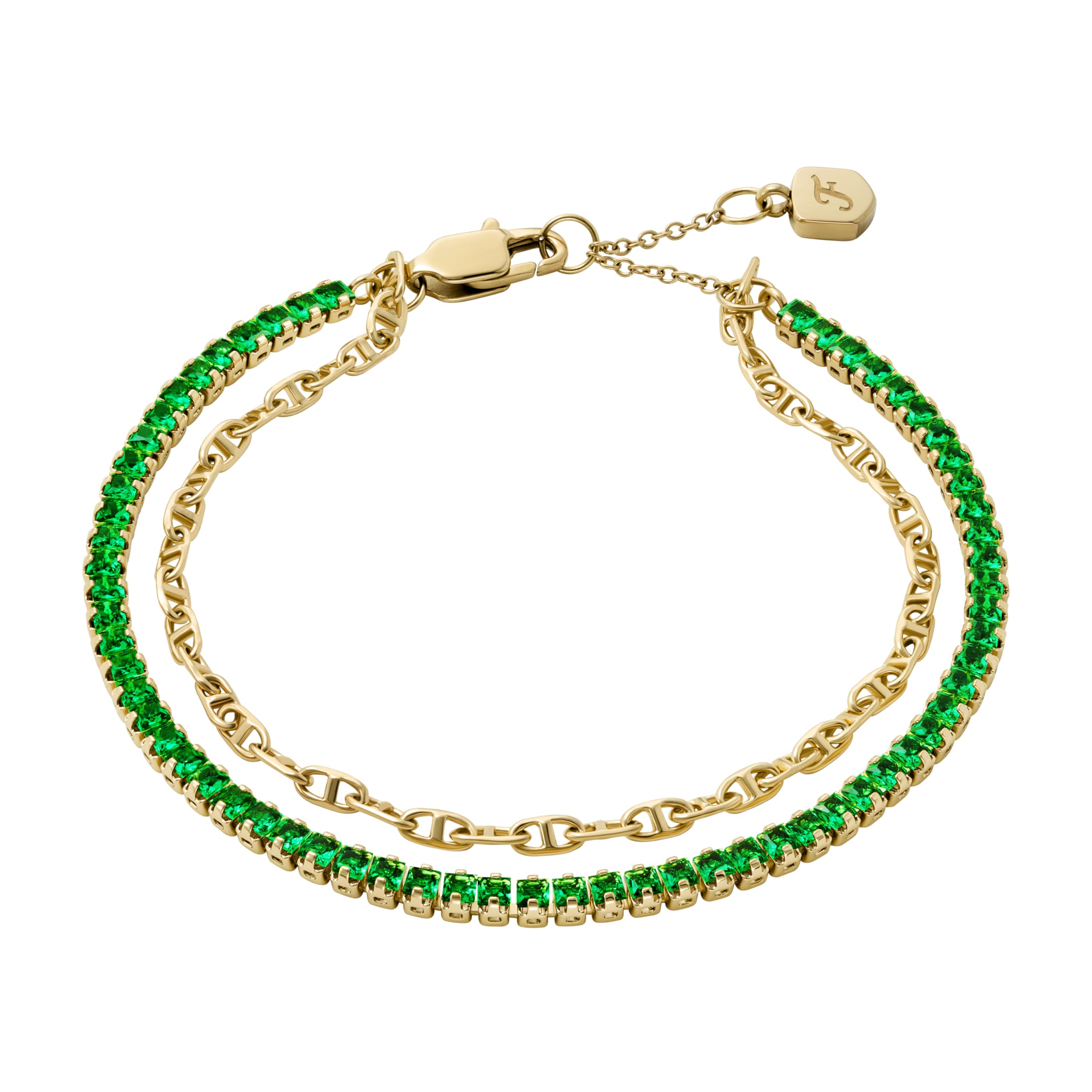 Fossil Women's Heritage D-Link Glitz Gold-Tone