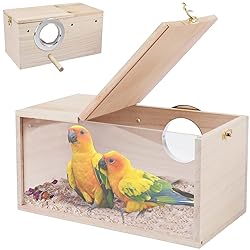 Rypet Parakeet Nesting Box Transparent Design, Bird