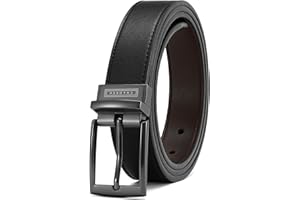 CHAOREN Boys Dress Belt, Most Size Kids Reversible Belt - One Belt Two Style, Youth Belt Boys Premium Leather 1 1/4"