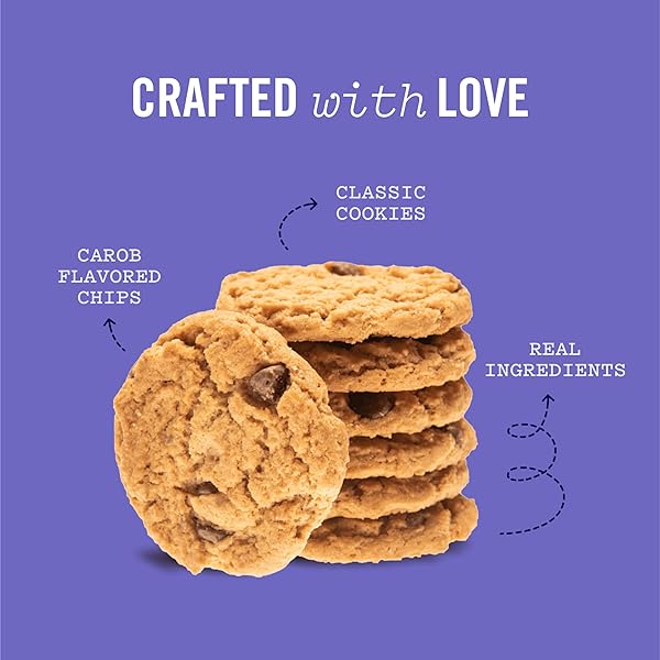 THREE DOG BAKERY COOKIES WITH CAROB FLAVORED CHIPS, PREMIUM TREATS FOR DOGS, 13 OUNCE PACK (114033)