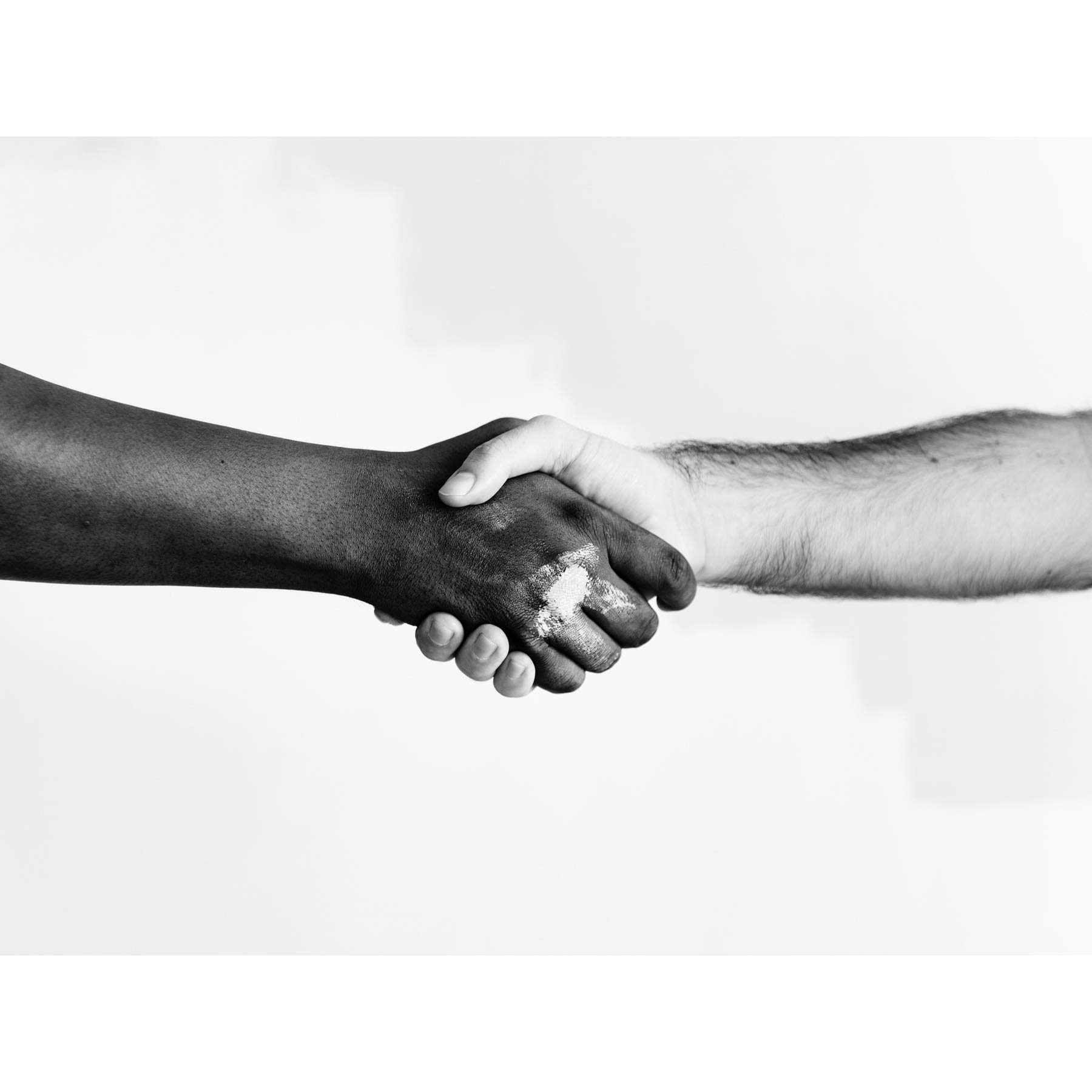 Artery8 Handshake Greeting Arms Black White Large Wall Art Poster Print Thick Paper 18X24 Inch