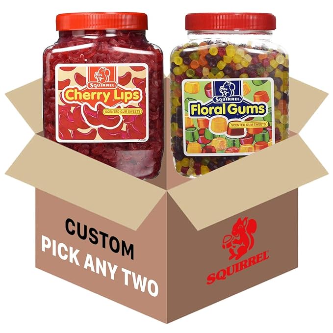 Squirrel Floral Gums and Cherry Lips 2.25 kg Jar Pick Any 2 Amazon