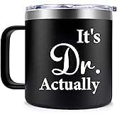 Fufendio It's Dr Actually Doctor Mug 14oz - PhD Gift, Doctor Gifts for Men, Women - Graduation Gift for PhD Student, Doctorate, Doctoral Degree - Christmas Gifts for Doctors, Ph.D.