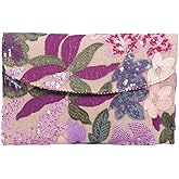 Floral Clutch Purses for Women Summer Embroidery Purses Sequin Unique Beaded Evening Bag Wedding Beach Colorful