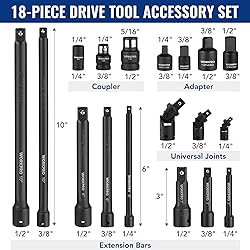 WORKPRO 18-Piece Impact Socket Extension