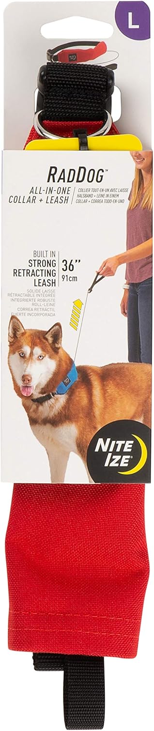 dog collar with retractable leash built in